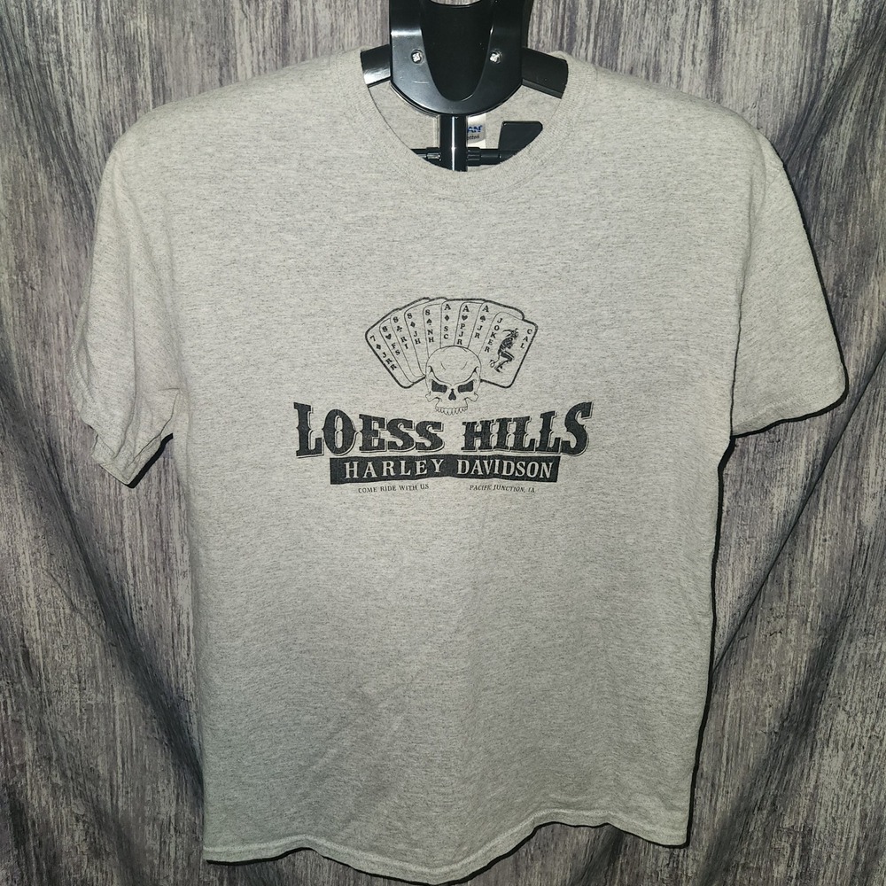 Loess Hills Harley Davidson T-Shirt Mens Medium Pacific Junction Iowa